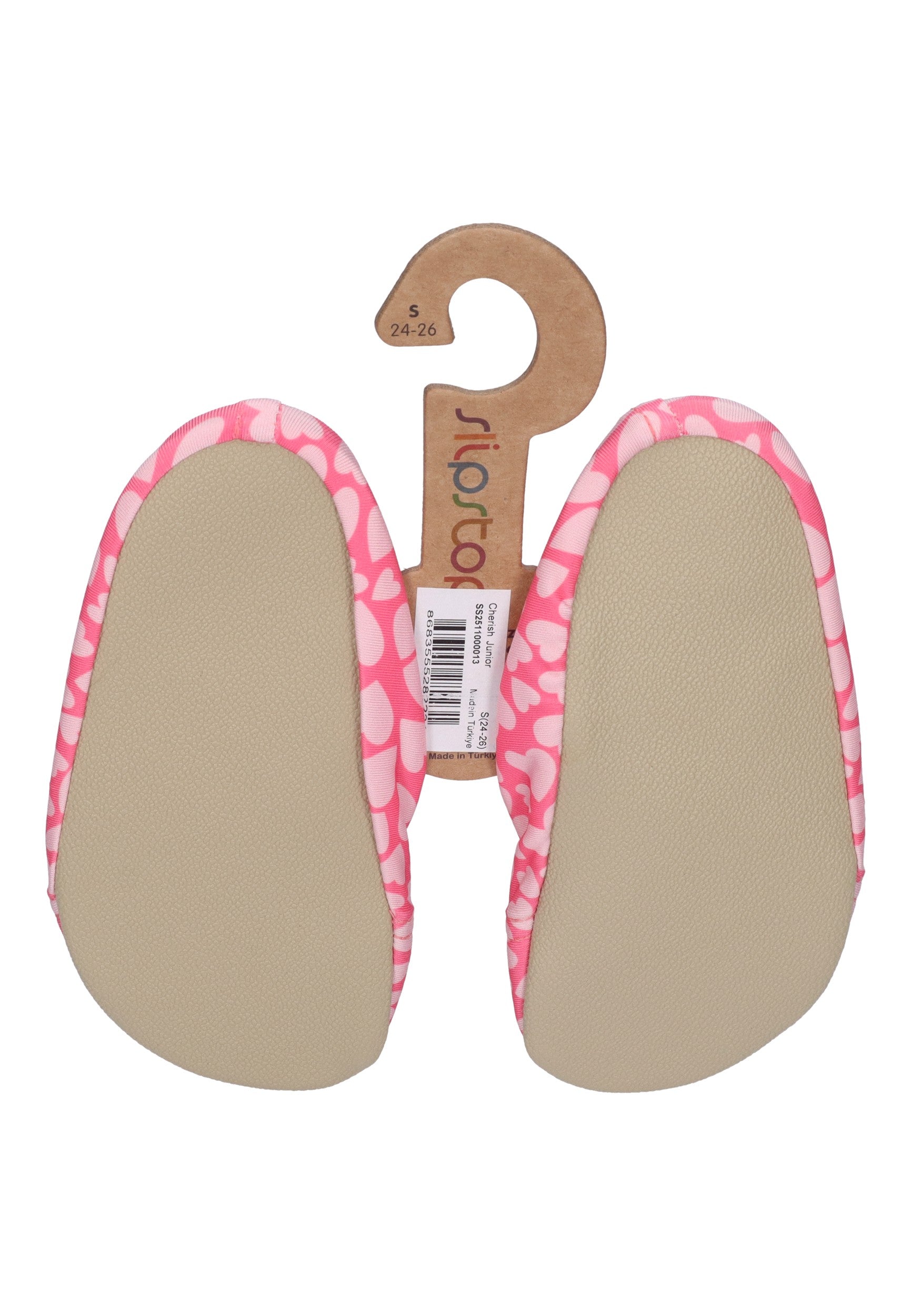 SLIPSTOP Kinder Hausschuhe Badeschuhe CHERISH Herzen Rosa
