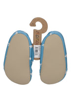 SLIPSTOP Kinder Hausschuhe Badeschuhe DINO PETROL Dinosaurier blau