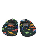 SLIPSTOP Kinder Hausschuhe Badeschuhe DINO schwarz bunt