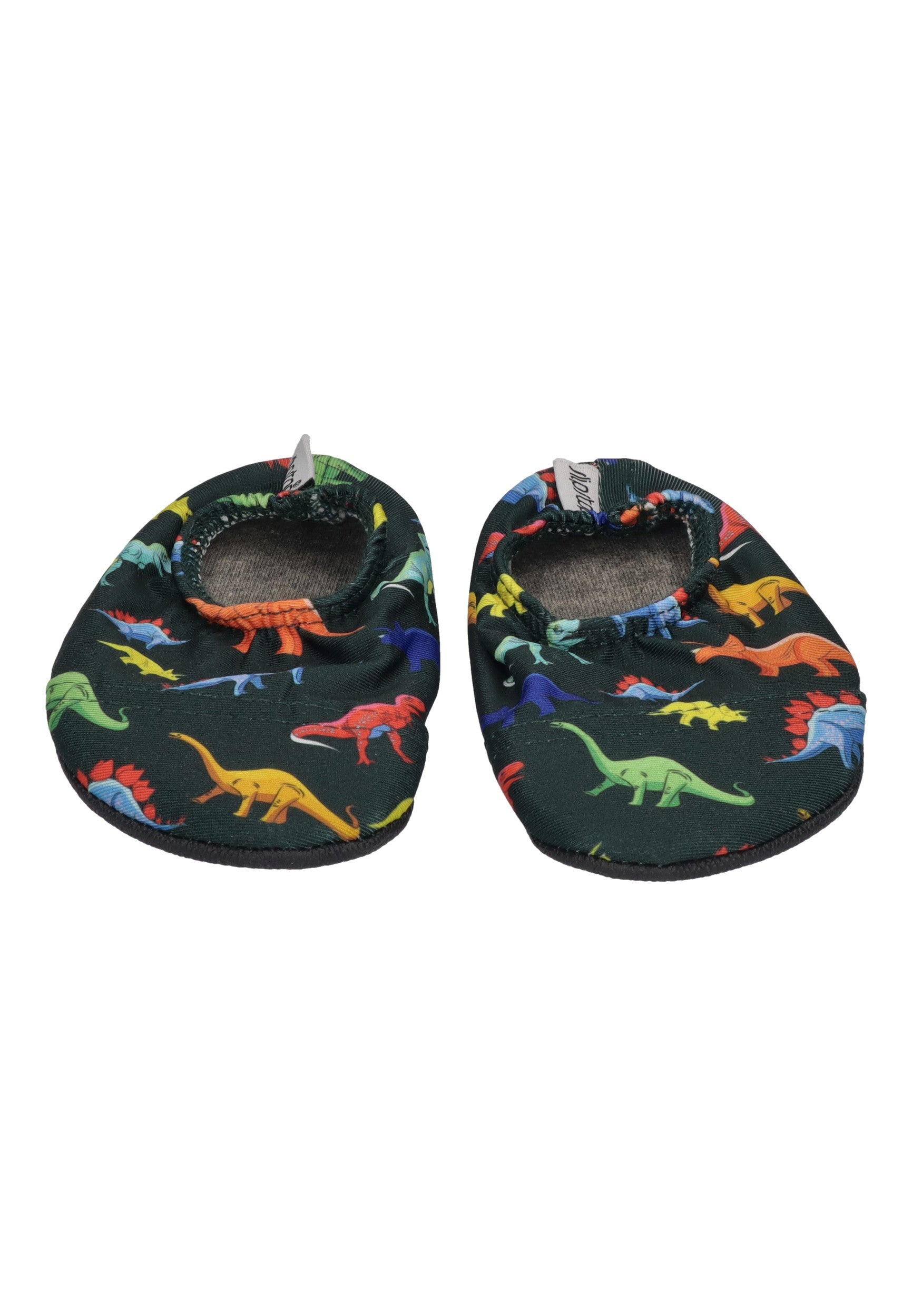 SLIPSTOP Kinder Hausschuhe Badeschuhe DINO schwarz bunt