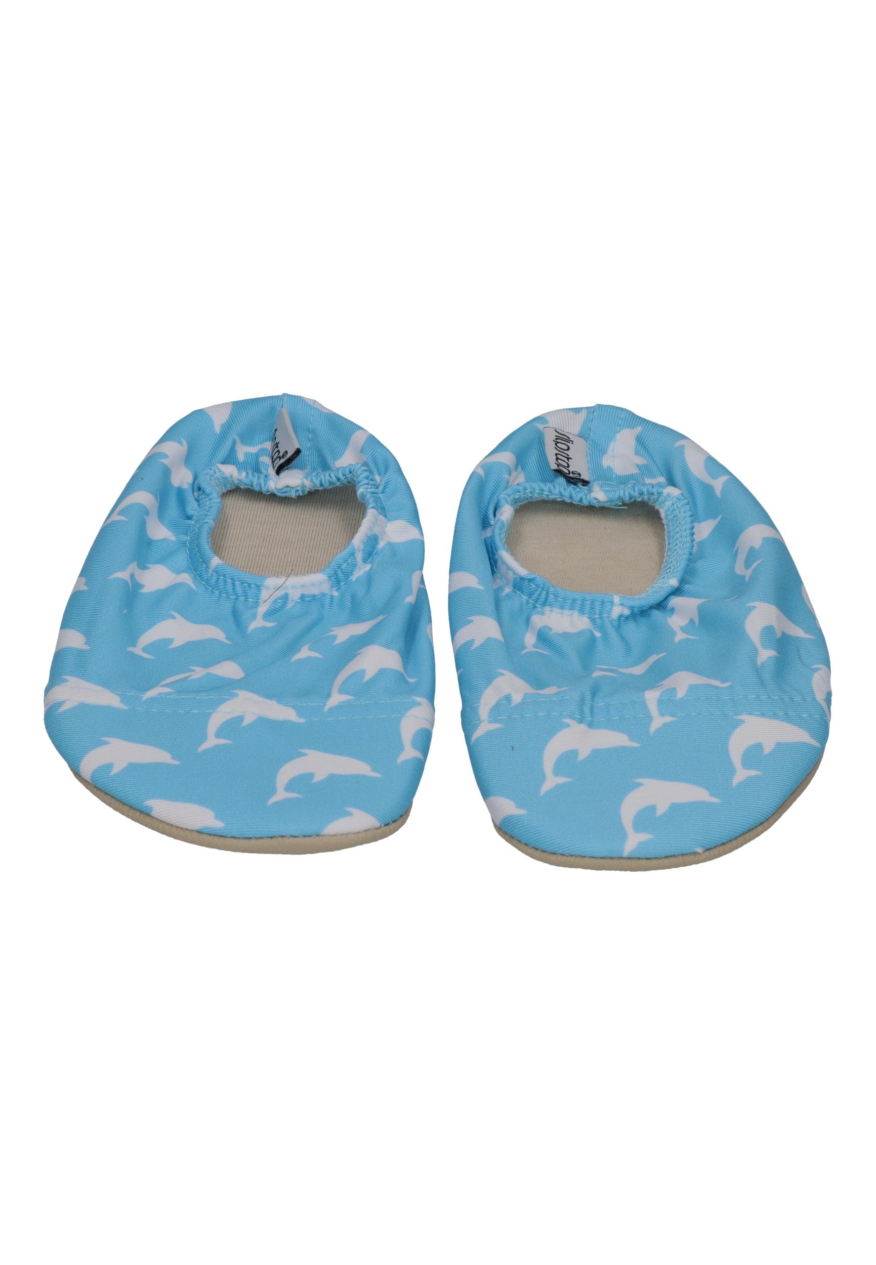 SLIPSTOP Kinder Hausschuhe Badeschuhe DORADO Delfine Hellblau