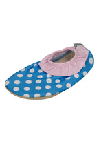 SLIPSTOP Kinder Hausschuhe Badeschuhe Dotty blau rosa