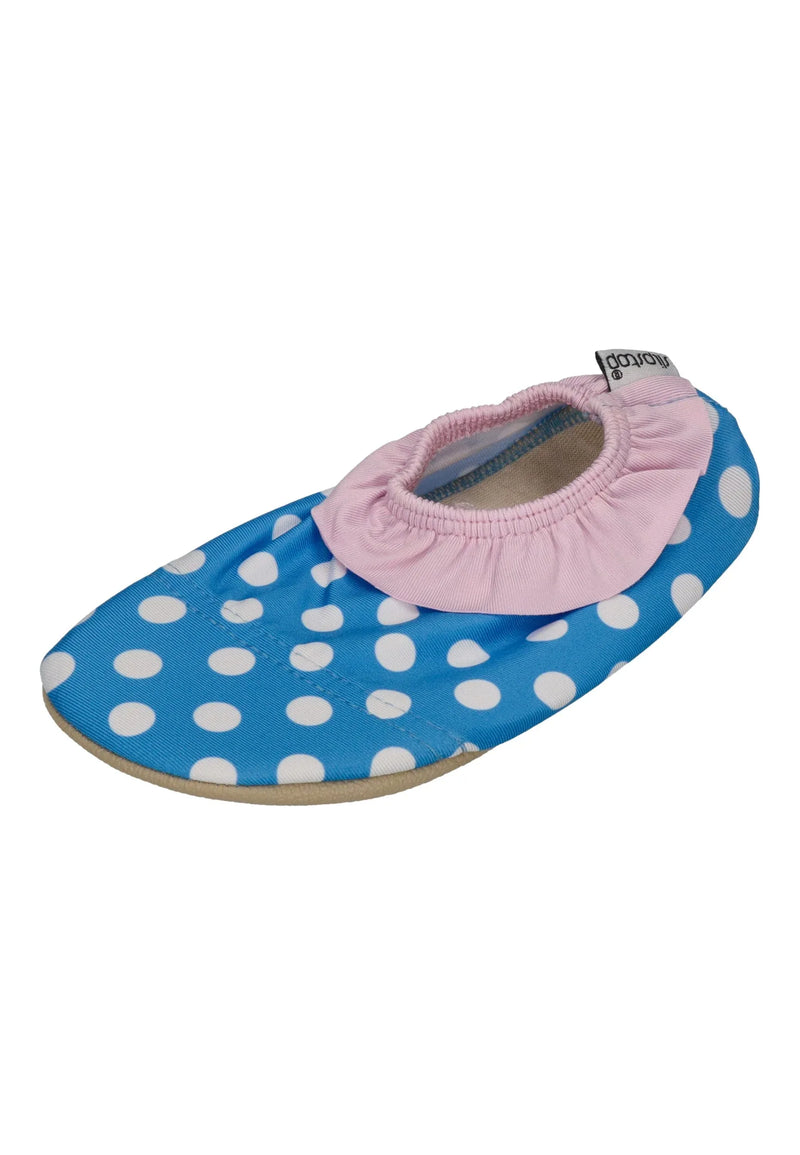 SLIPSTOP Kinder Hausschuhe Badeschuhe Dotty blau rosa