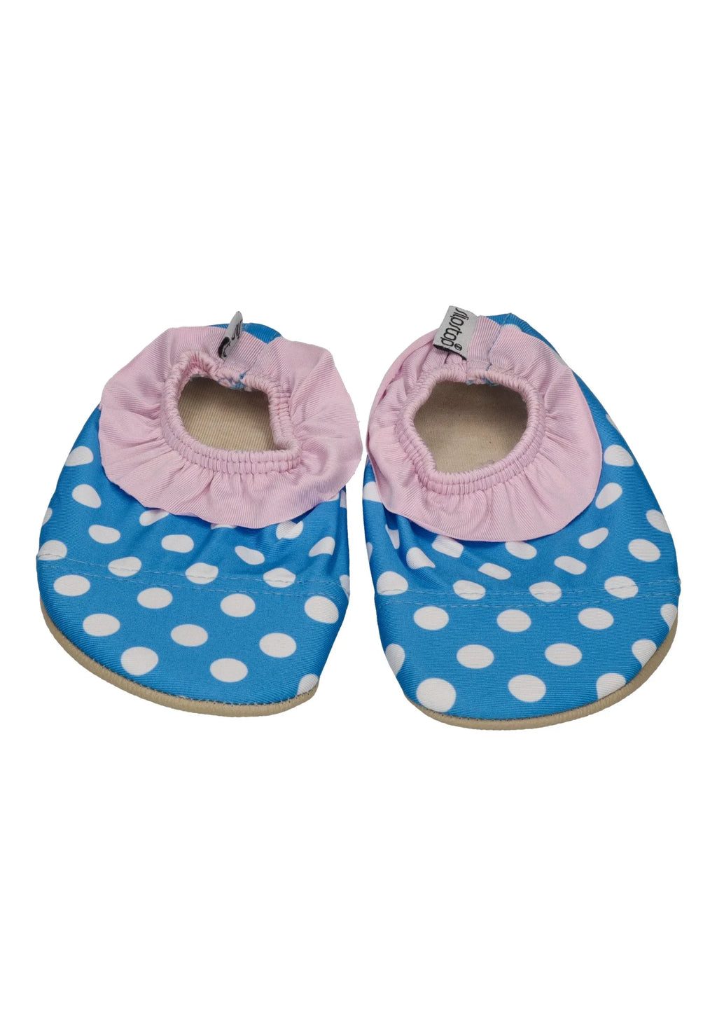 SLIPSTOP Kinder Hausschuhe Badeschuhe Dotty blau rosa