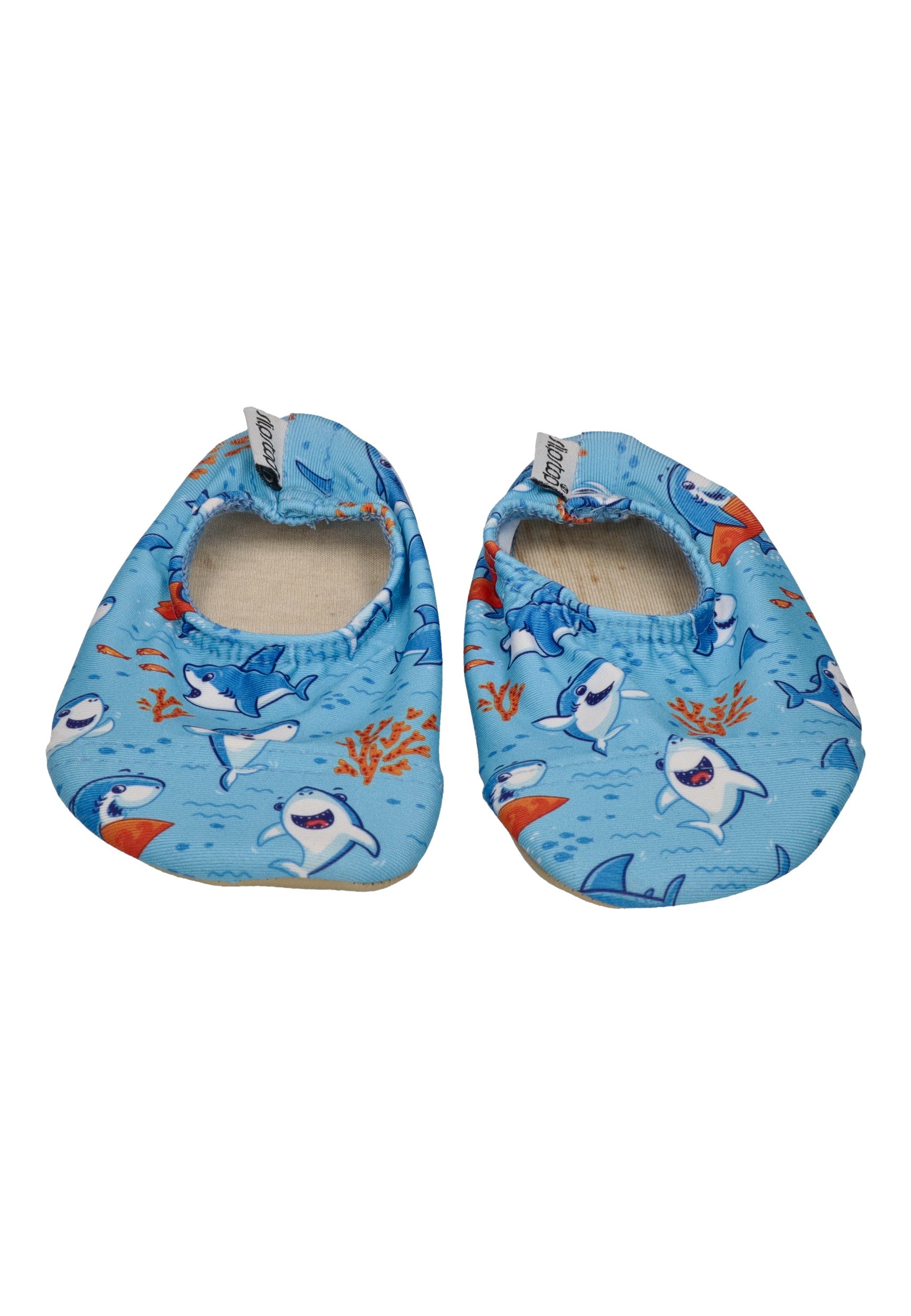 SLIPSTOP Kinder Hausschuhe Badeschuhe FREDDY Hai blau