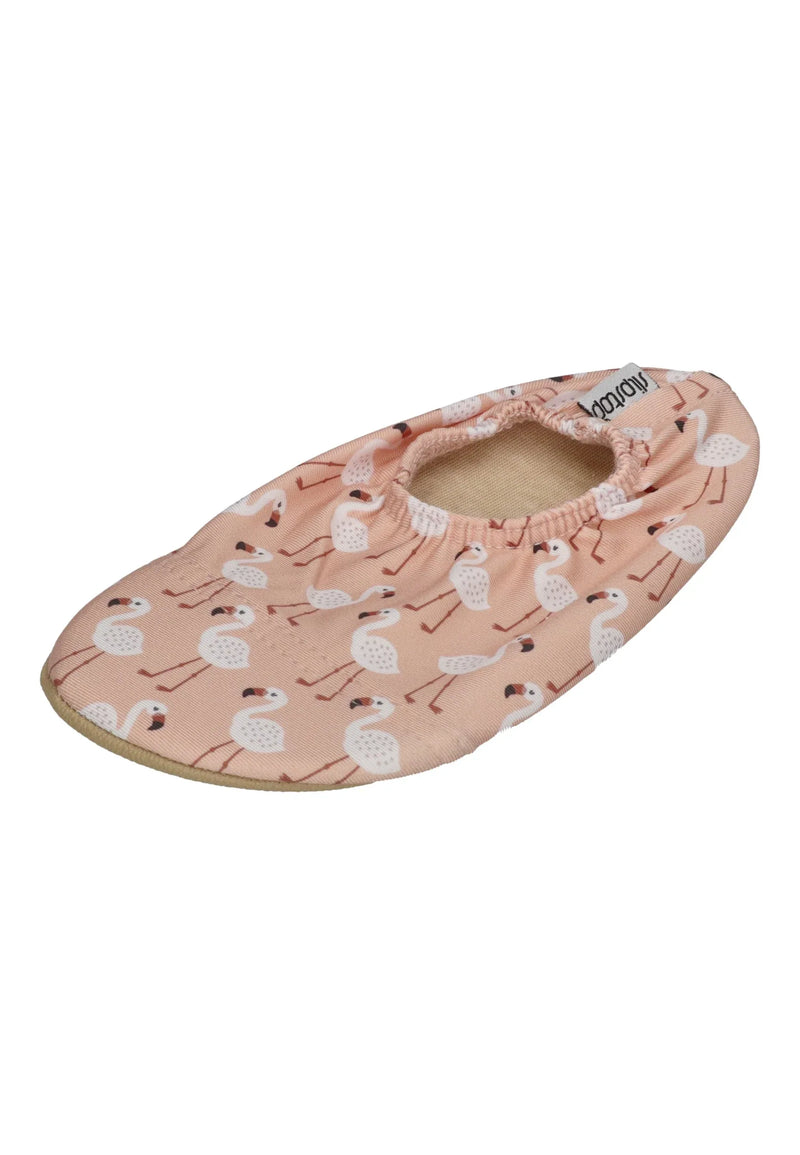 SLIPSTOP Kinder Hausschuhe Badeschuhe Hazel Flamingos apricot