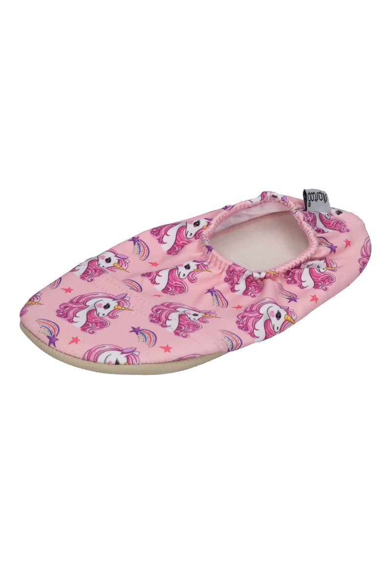 SLIPSTOP Kinder Hausschuhe Badeschuhe IRIS Einhorn rosa