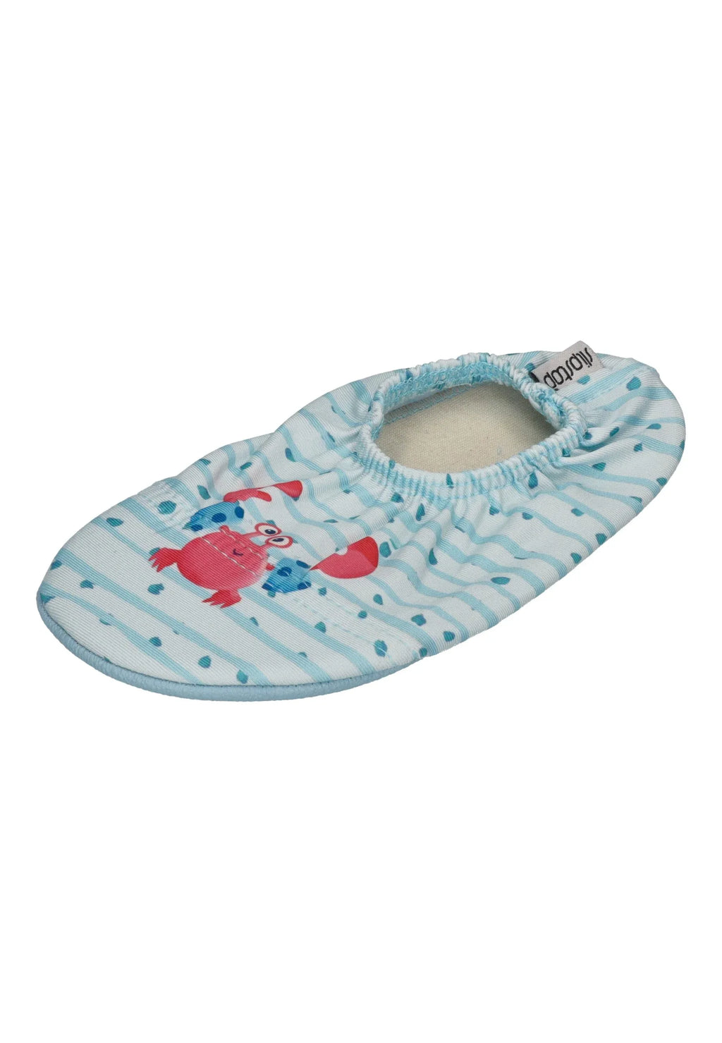 SLIPSTOP Kinder Hausschuhe Badeschuhe Jimmy Krebs türkis