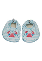 SLIPSTOP Kinder Hausschuhe Badeschuhe Jimmy Krebs türkis