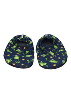 SLIPSTOP Kinder Hausschuhe Badeschuhe KERMIT Frosch blue