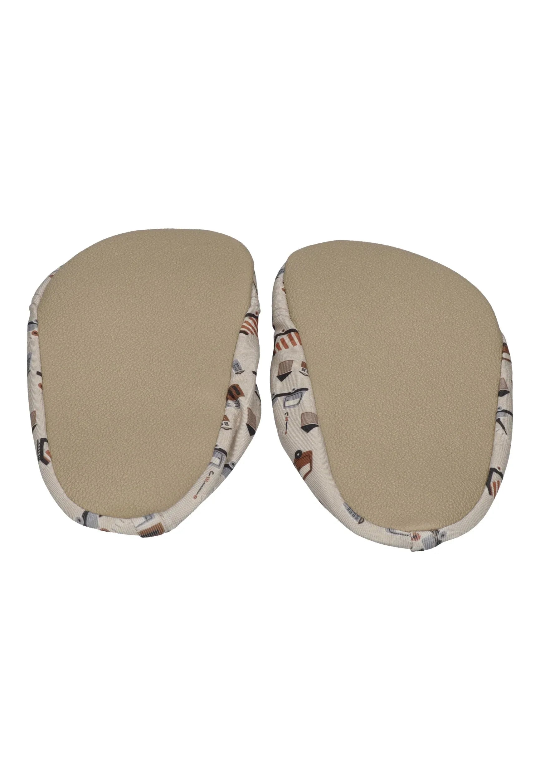 SLIPSTOP Kinder Hausschuhe Badeschuhe Luke Baufahrzeuge beige