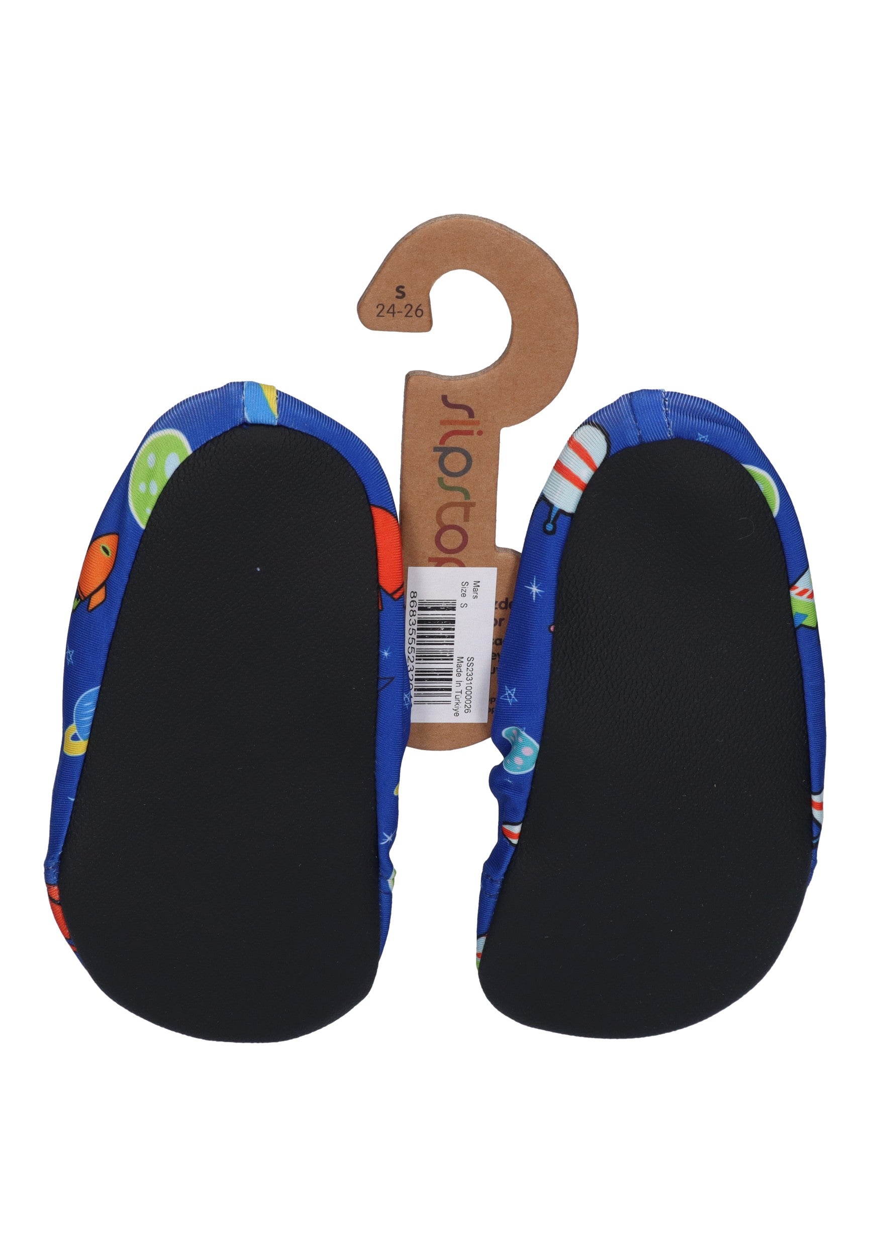 SLIPSTOP Kinder Hausschuhe Badeschuhe MARS Planeten blue