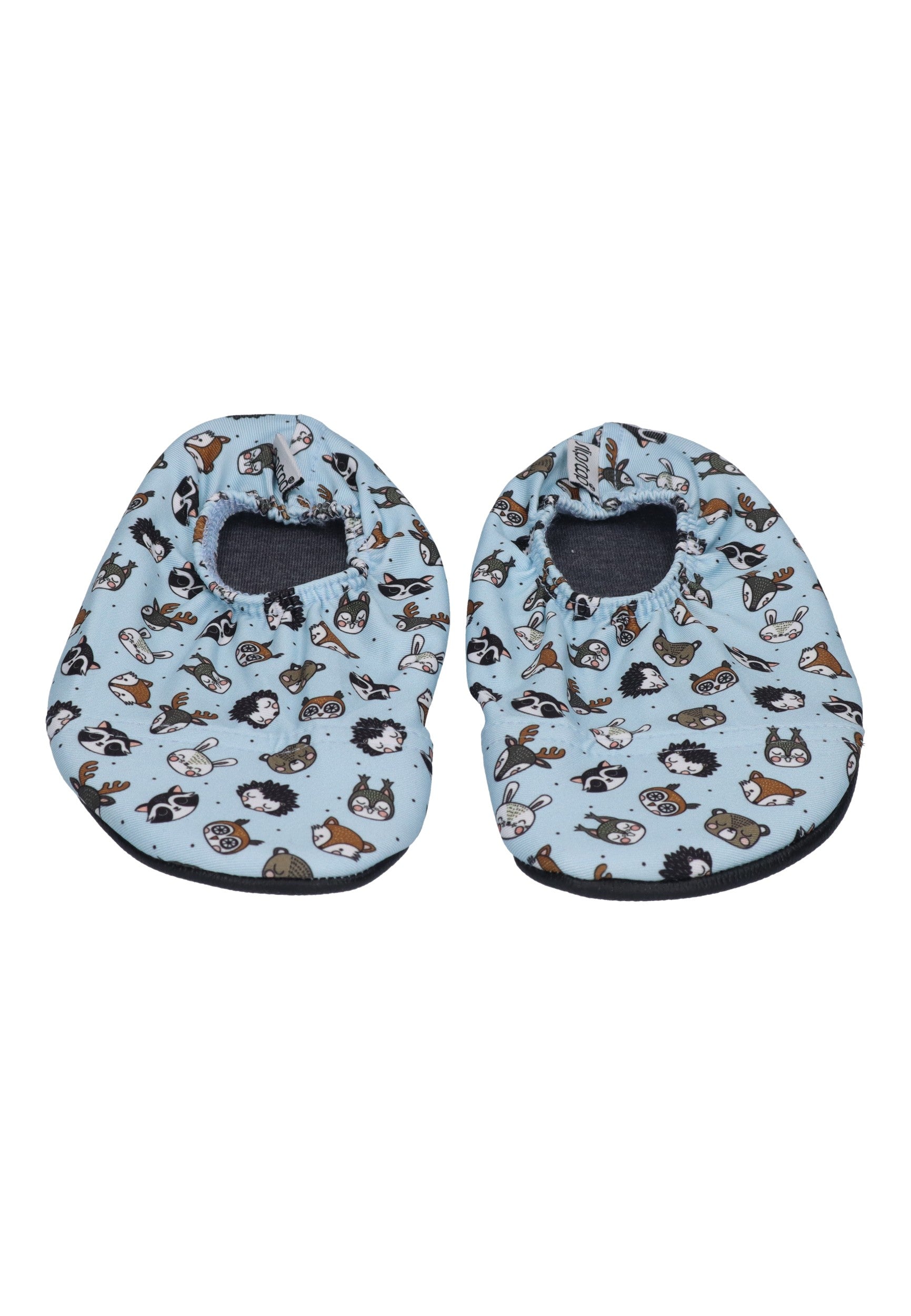 SLIPSTOP Kinder Hausschuhe Badeschuhe MATES Tiere hellblau