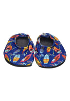 SLIPSTOP Kinder Hausschuhe Badeschuhe MIAMI JUNIOR blau bunt