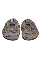 SLIPSTOP Kinder Hausschuhe Badeschuhe MIXER Bagger grey