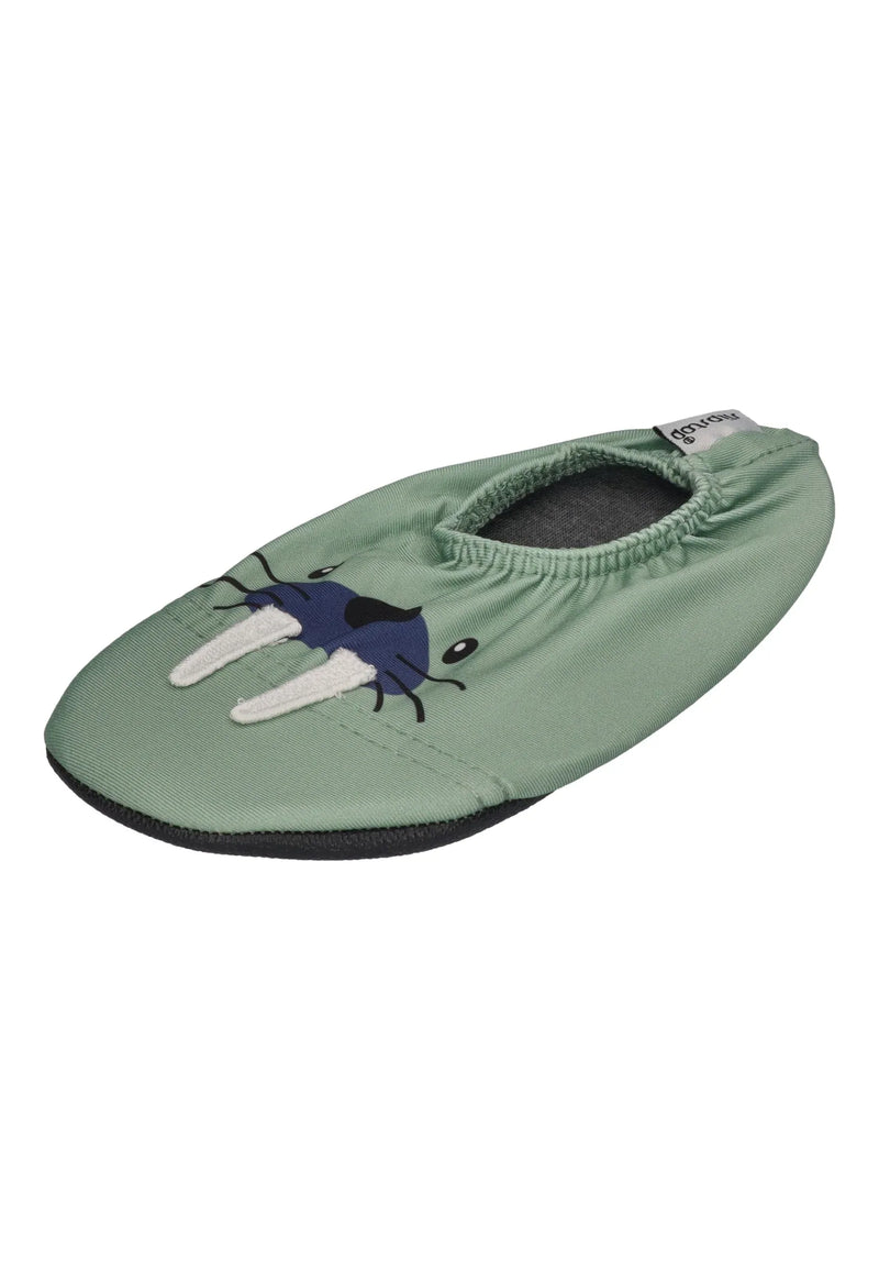 SLIPSTOP Kinder Hausschuhe Badeschuhe Mors olivgrün