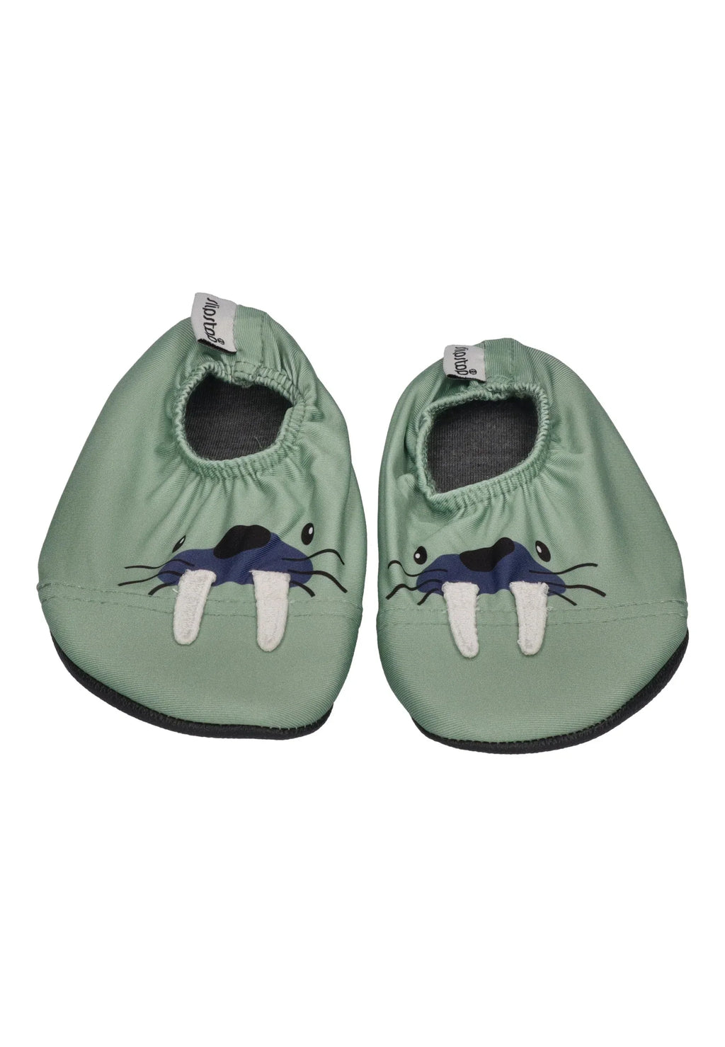 SLIPSTOP Kinder Hausschuhe Badeschuhe Mors olivgrün