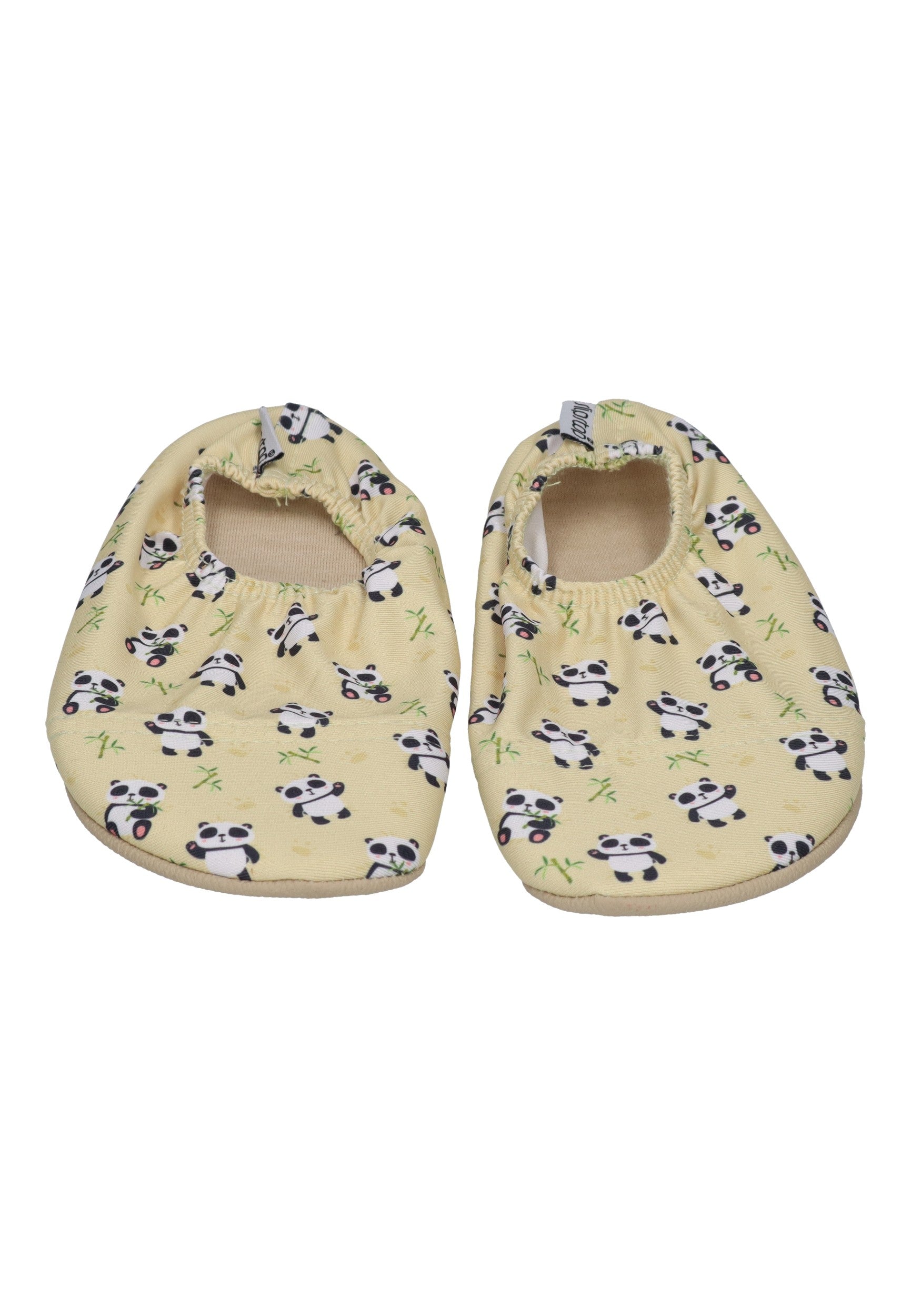 SLIPSTOP Kinder Hausschuhe Badeschuhe OLA YELLOW Panda