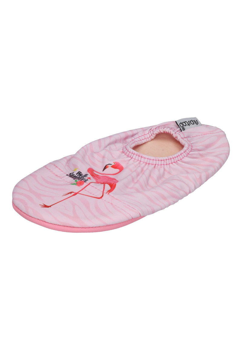 SLIPSTOP Kinder Hausschuhe Badeschuhe ROMANTIK Flamingo rosa