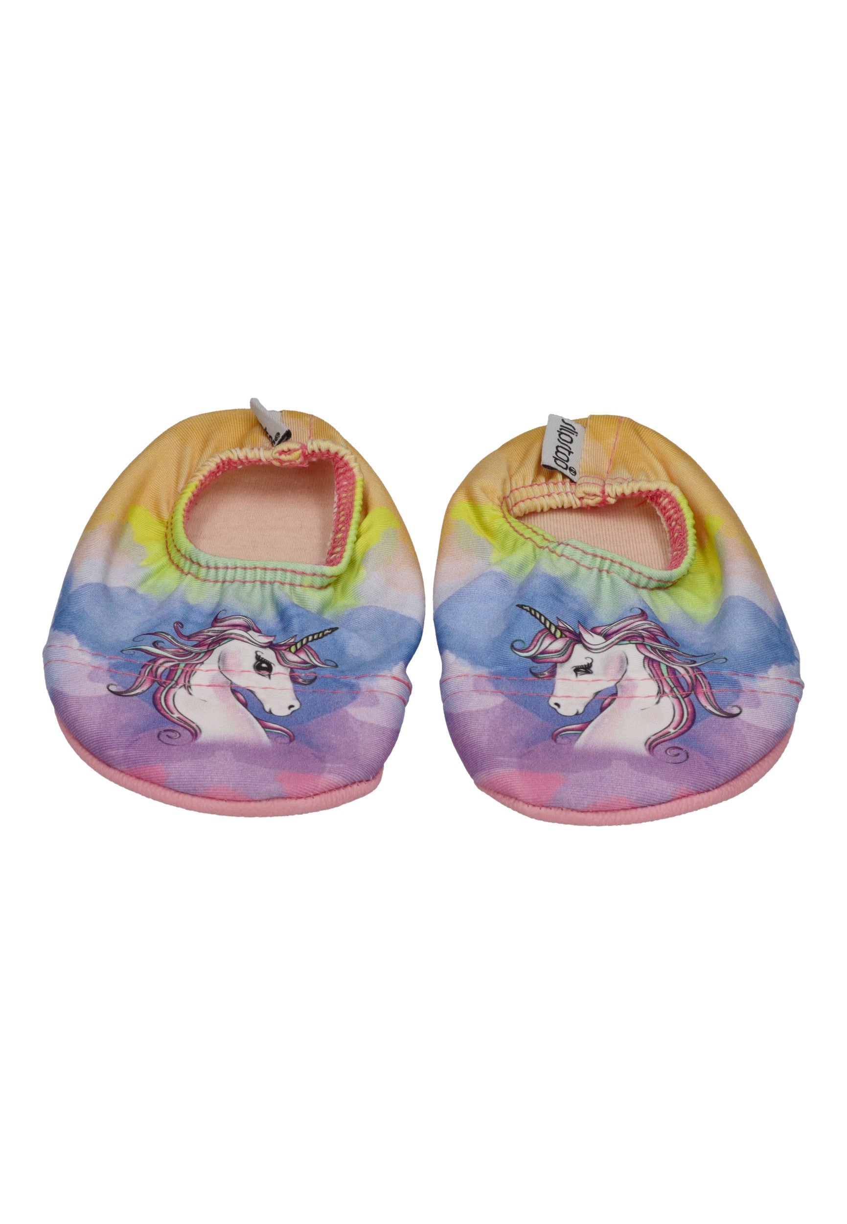 SLIPSTOP Kinder Hausschuhe Badeschuhe ROYAL Einhorn bunt