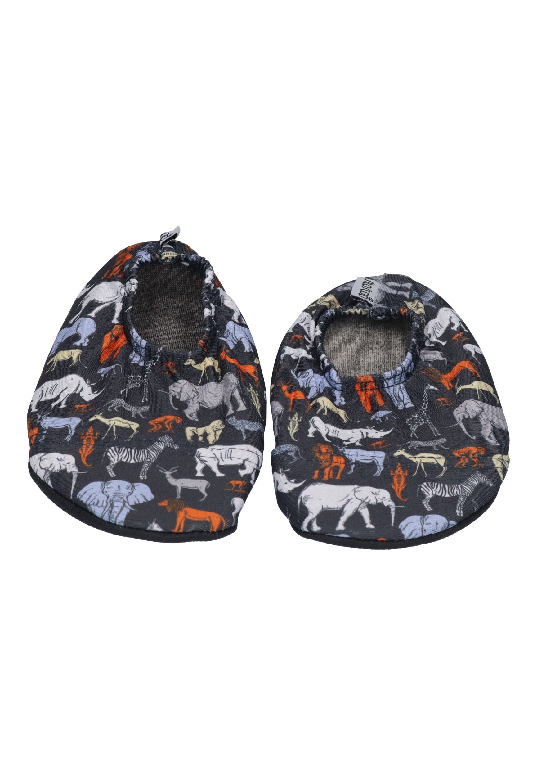 SLIPSTOP Kinder Hausschuhe Badeschuhe SAVANA Tiere bunt