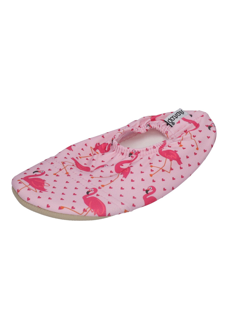 SLIPSTOP Kinder Hausschuhe Badeschuhe SISI Flamingos Rosa