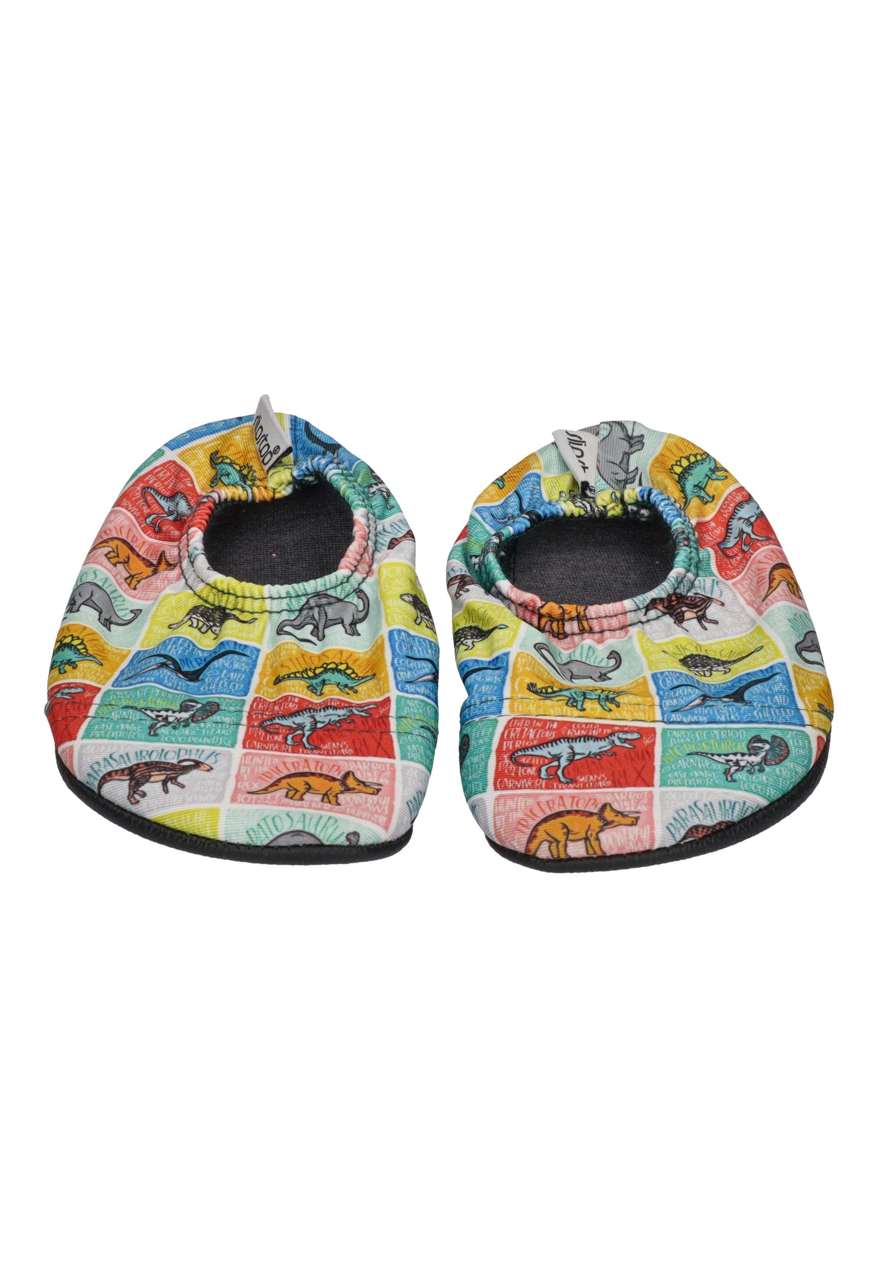 SLIPSTOP Kinder Hausschuhe Badeschuhe SPINOPS Dinos bunt