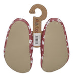 SLIPSTOP Kinder Hausschuhe Badeschuhe STONE FLOWER Blumen Rotbraun