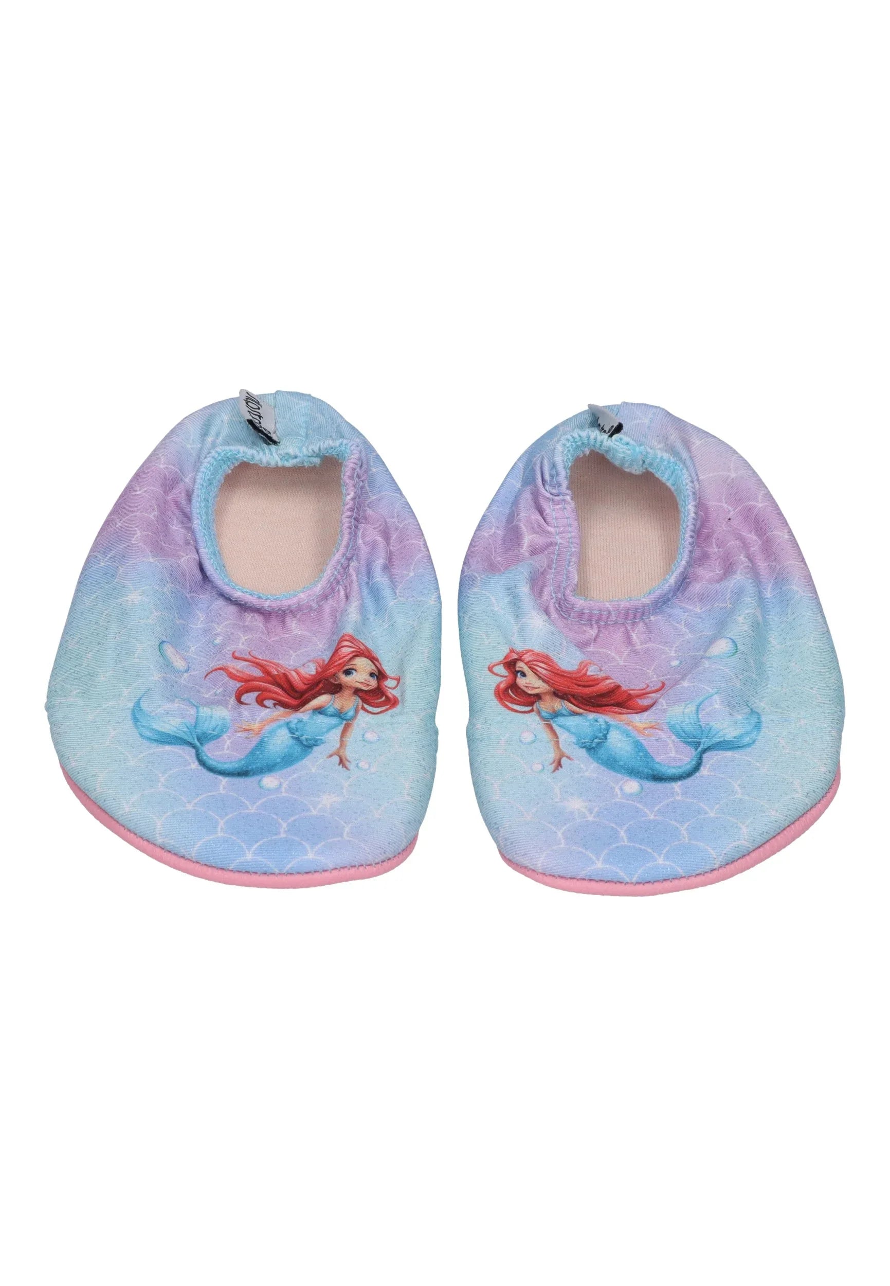 SLIPSTOP Kinder Hausschuhe Badeschuhe Shirley Meerjungfrau rosa blau