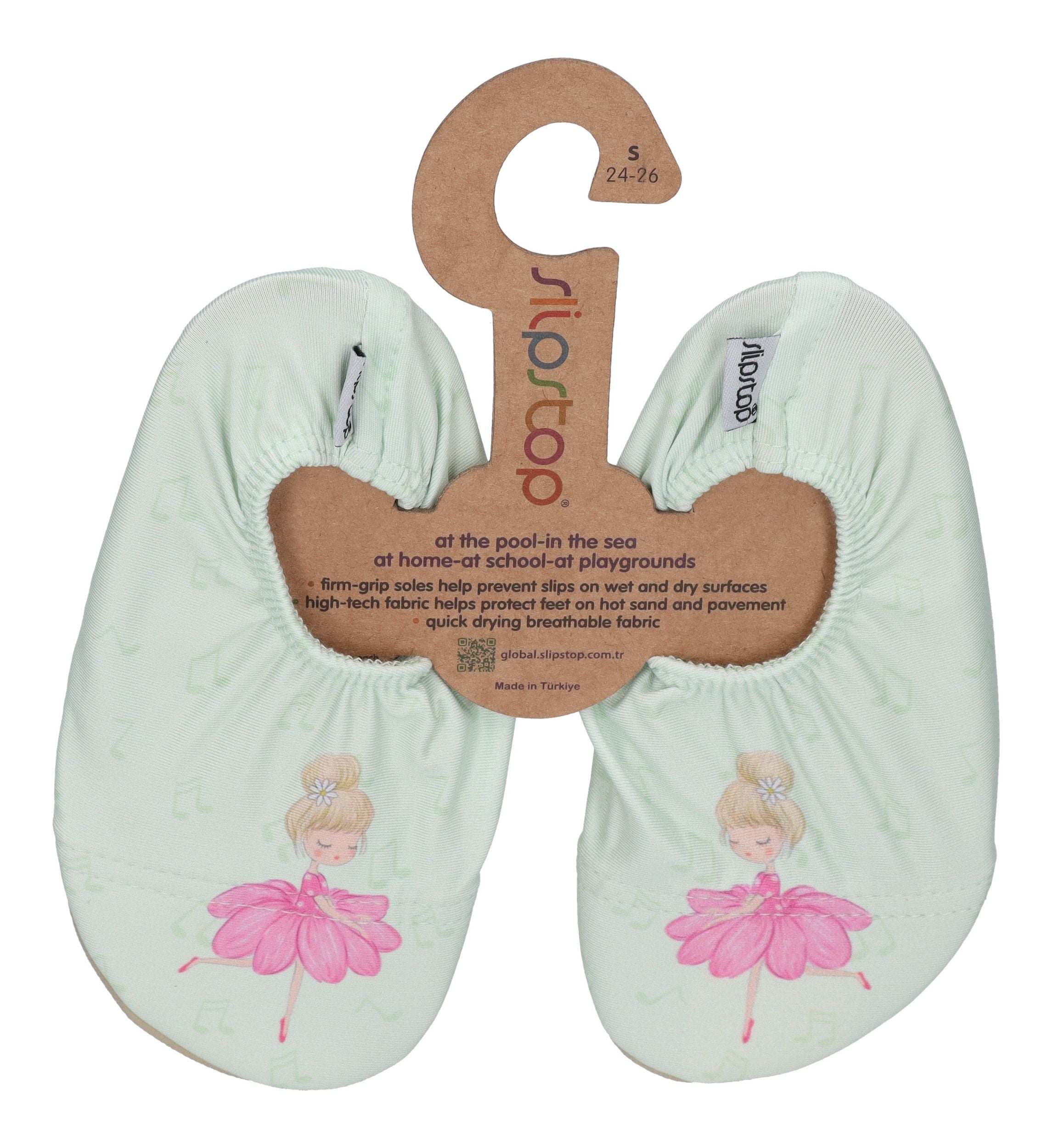 SLIPSTOP Kinder Hausschuhe Badeschuhe TANGO Ballerina Mintgrün