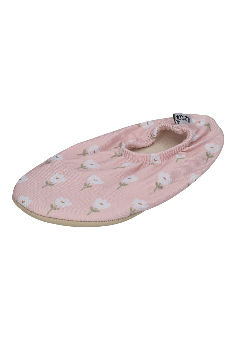 SLIPSTOP Kinder Hausschuhe Badeschuhe TULIP PINK Blumen Altrosa