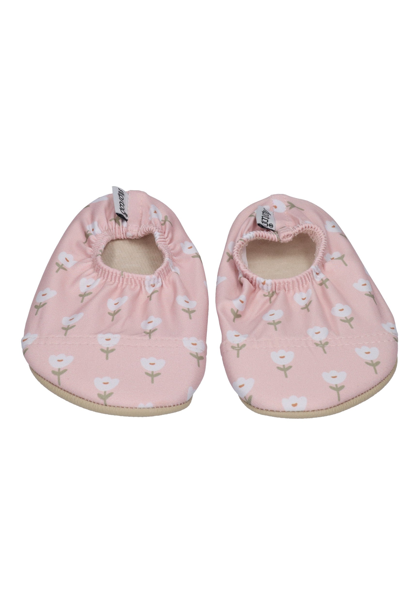 SLIPSTOP Kinder Hausschuhe Badeschuhe TULIP PINK Blumen Altrosa