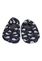 SLIPSTOP Kinder Hausschuhe Badeschuhe WILLY Wal blau