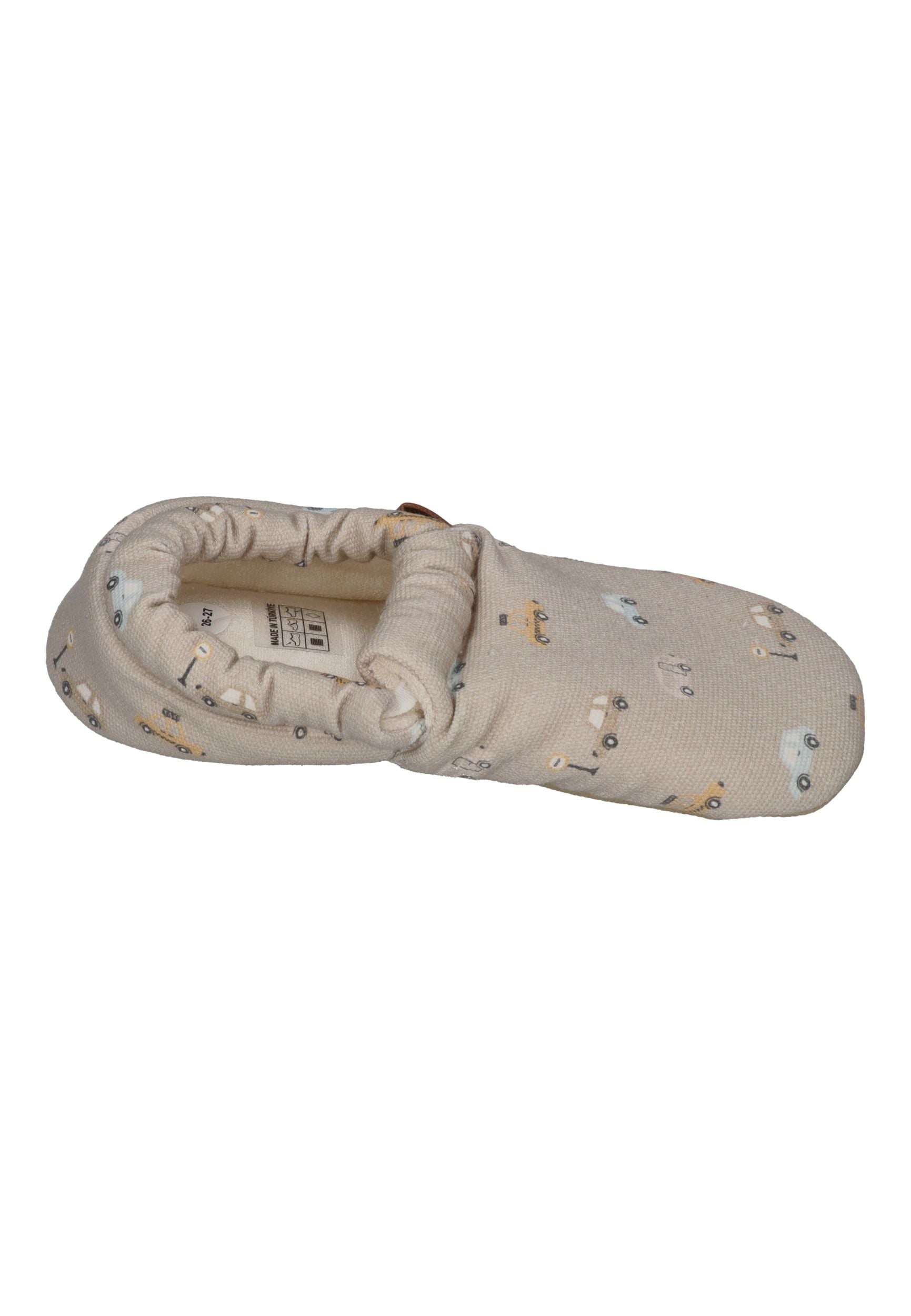 SLIPSTOP Kinder Hausschuhe Bootie CARS natural