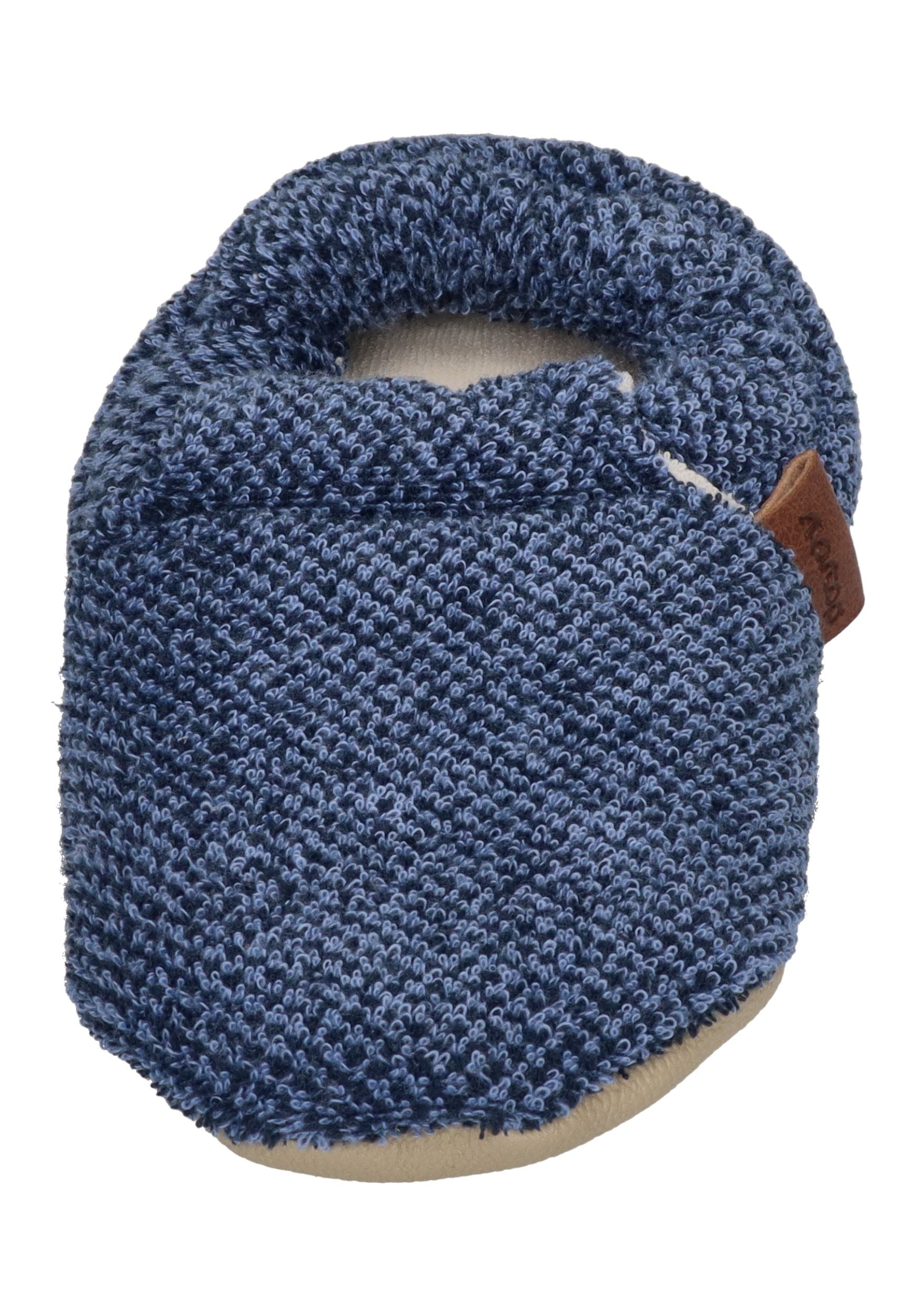 SLIPSTOP Kinder Hausschuhe Bootie INDIGO dunkelblau meliert