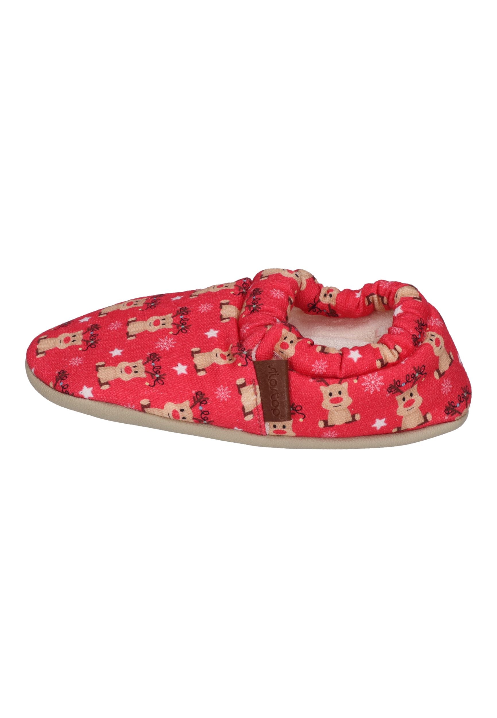 SLIPSTOP Kinder Hausschuhe Bootie RUDOLPH rot