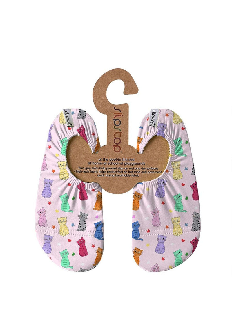 SLIPSTOP Kinder Hausschuhe Badeschuhe HERMES Katzen bunt
