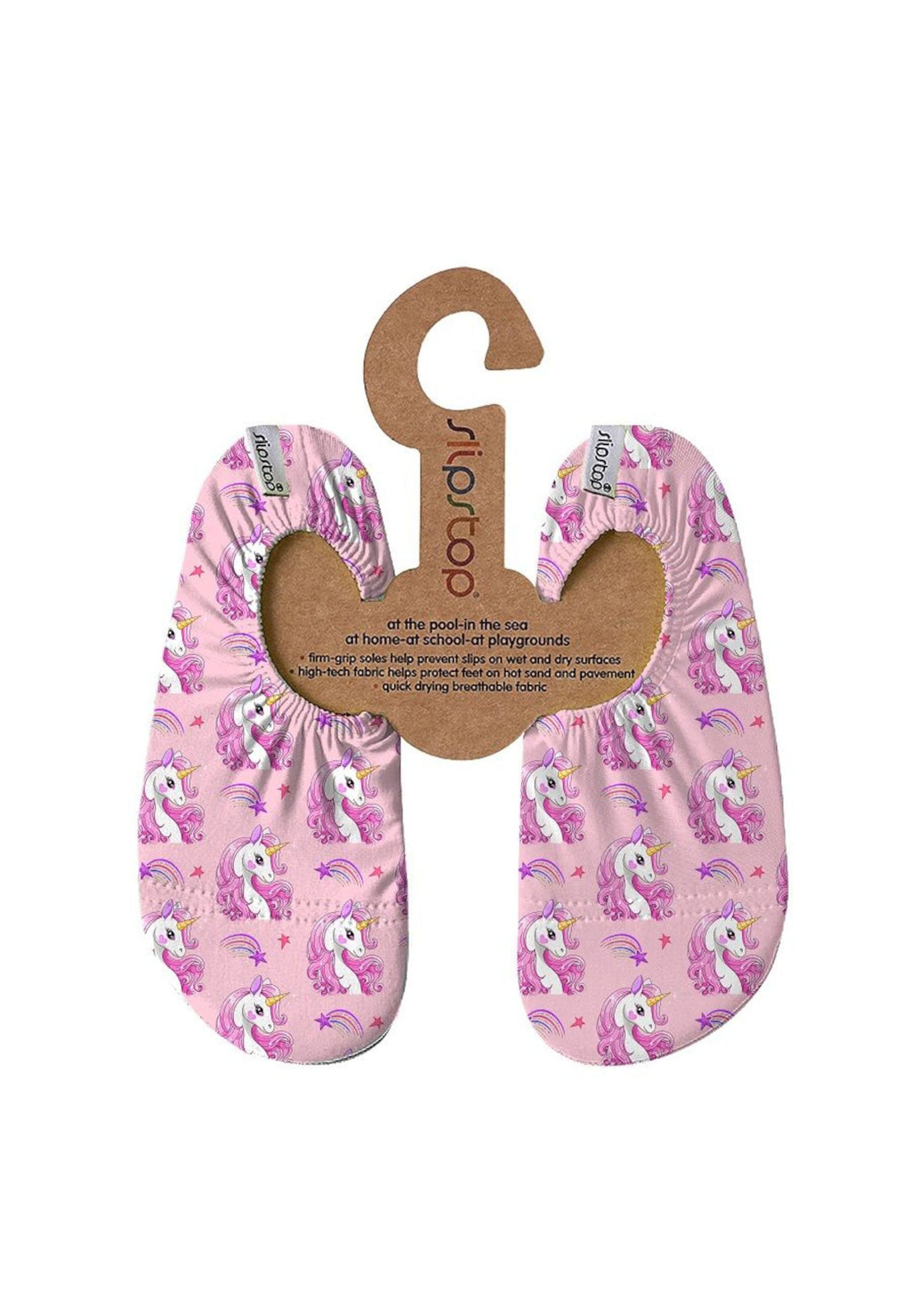 SLIPSTOP Kinder Hausschuhe Badeschuhe IRIS Einhorn rosa