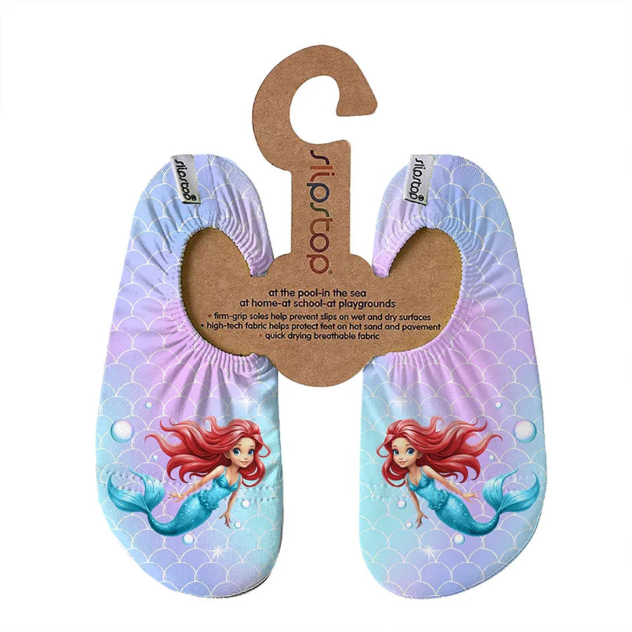 SLIPSTOP Kinder Hausschuhe Badeschuhe Shirley Meerjungfrau rosa blau