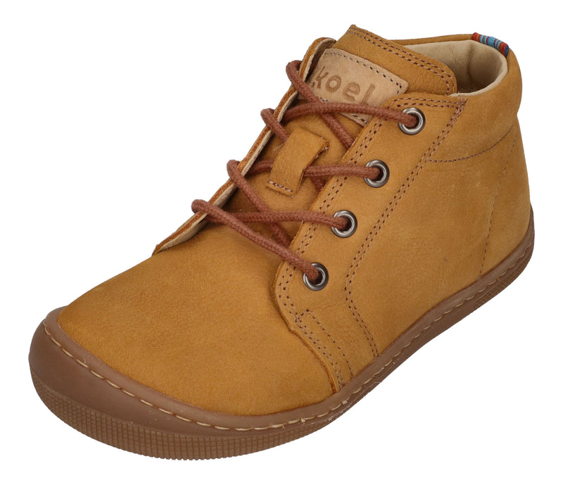 KOEL Barefoot Kinderschuhe Schnürer DELI 2.0 cognac