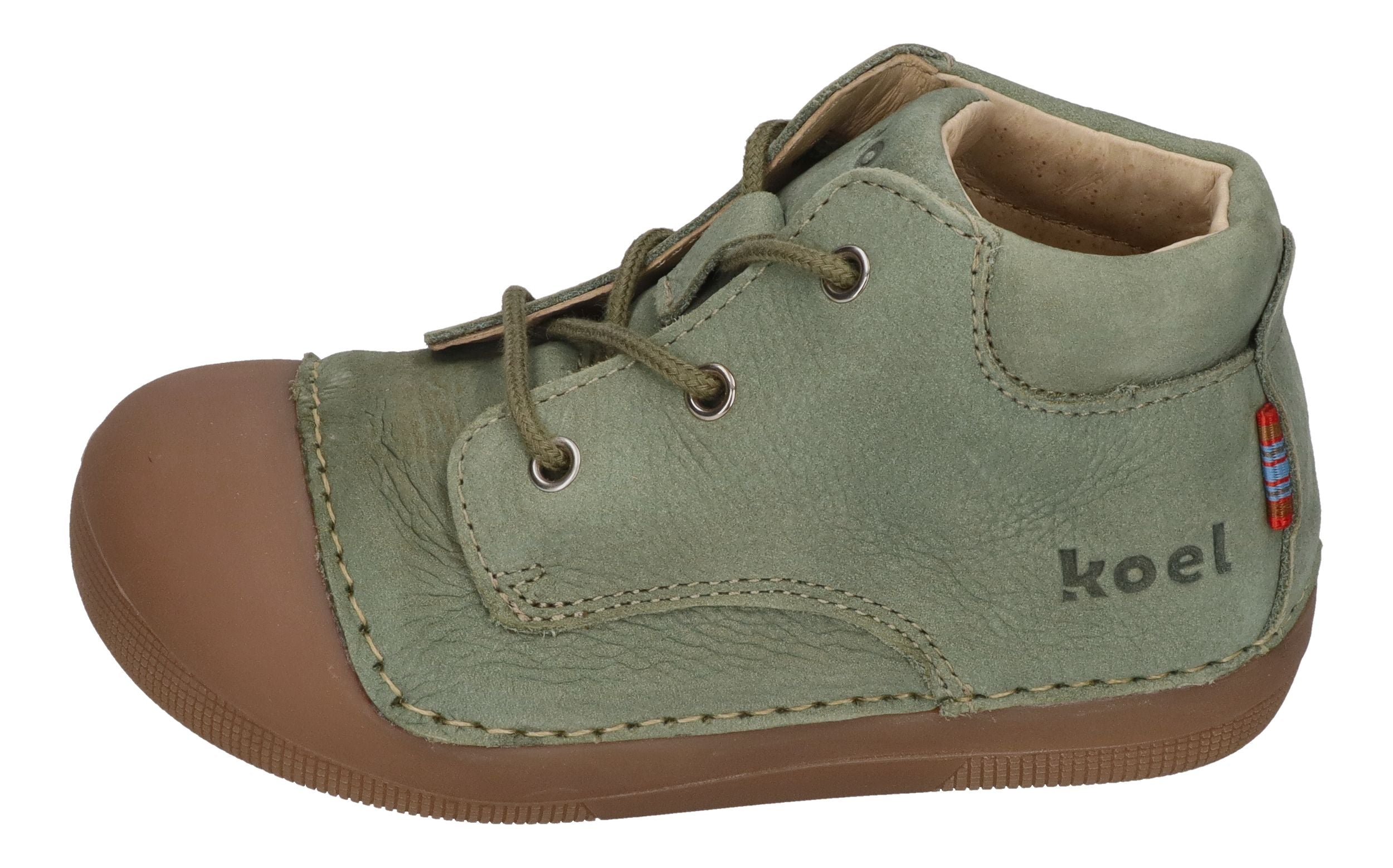 KOEL Barefoot Kinderschuhe Sneakers AVERY LEATHER olive