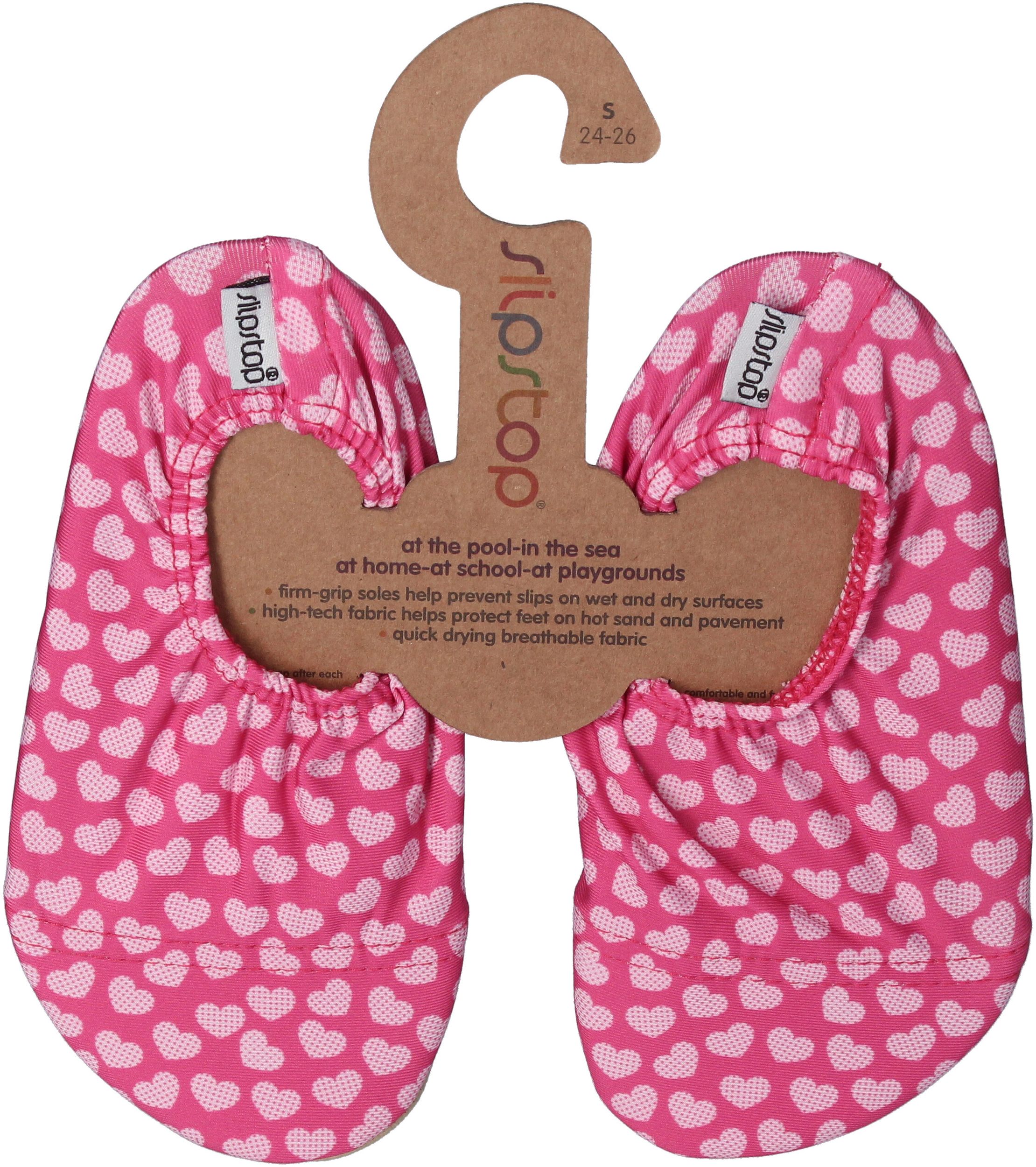 SLIPSTOP Kinder Hausschuhe Badeschuhe DREAM Herzchen rosa-0