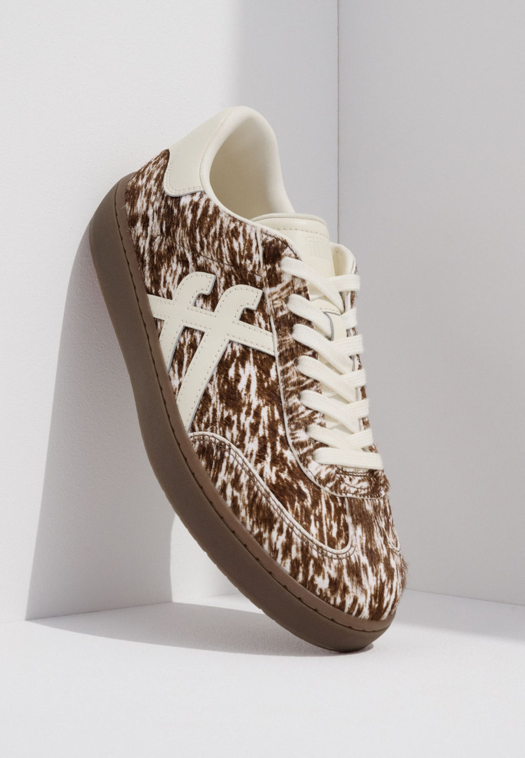 FITFLOP Damen Sneakers THE DASH FF PONY COW T-Toe brown white