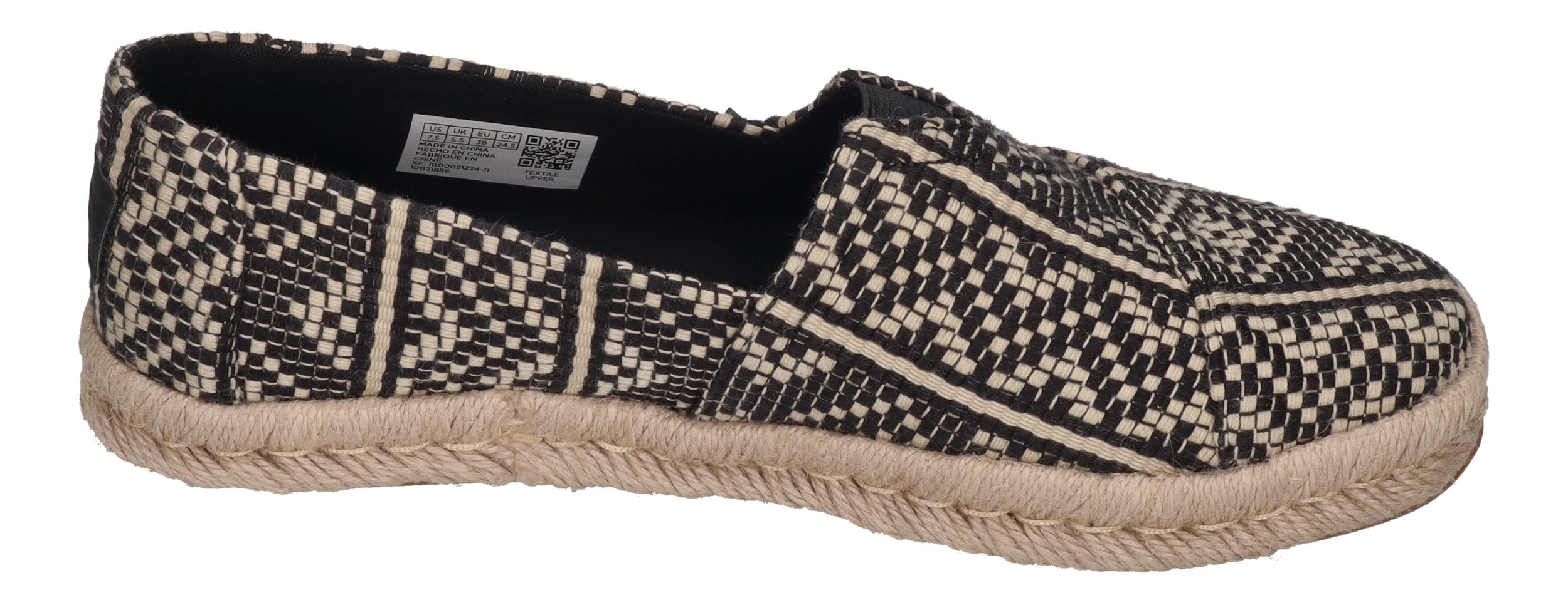 TOMS Damen - ALPARGATA ROPE 2.0 10021886 - black diamond global woven