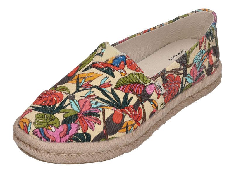 TOMS Damen - ALPARGATA ROPE 2.0 10021889 - light almond multi birds
