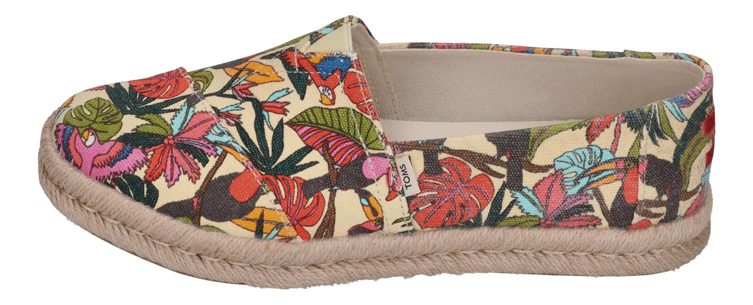 TOMS Damen - ALPARGATA ROPE 2.0 10021889 - light almond multi birds