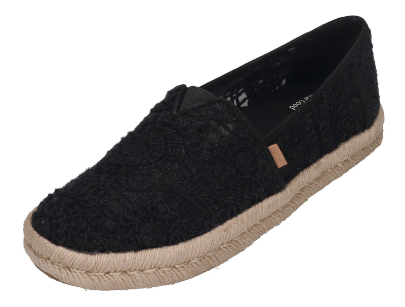 TOMS Damen - ALPARGATA ROPE 2.0 10021938 - black crochet lace