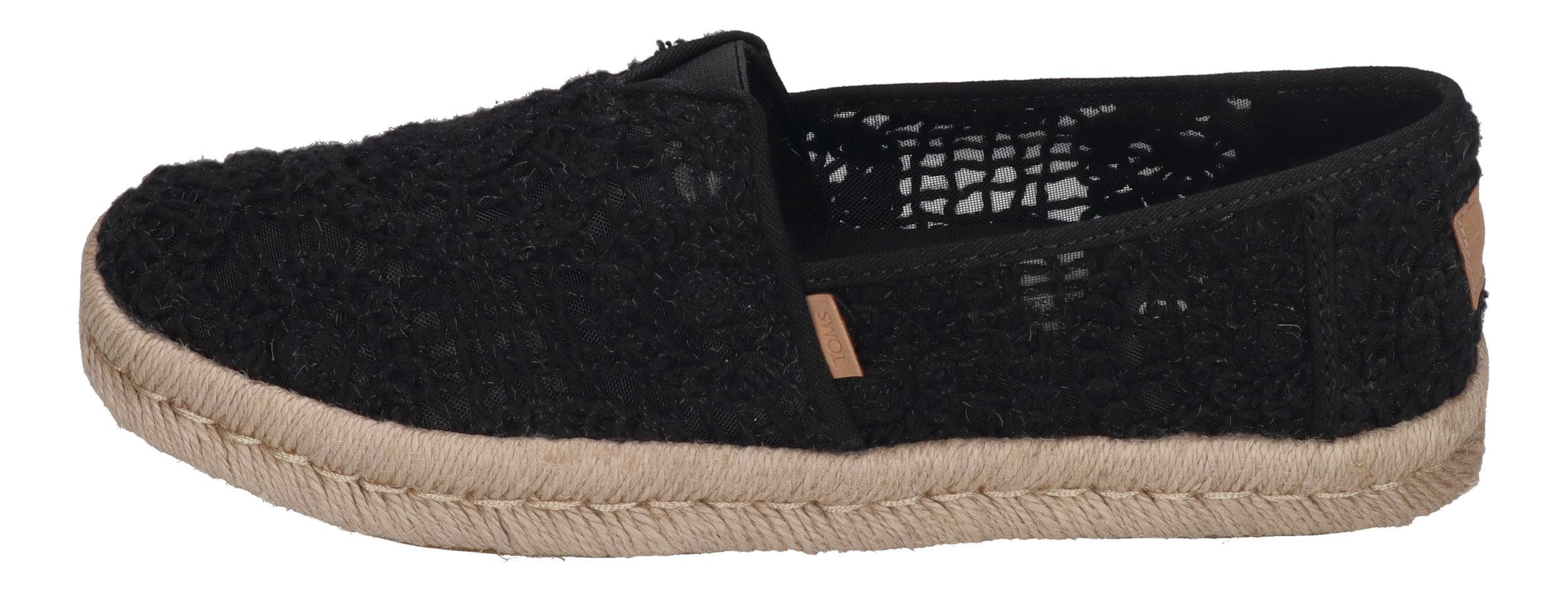 TOMS Damen - ALPARGATA ROPE 2.0 10021938 - black crochet lace