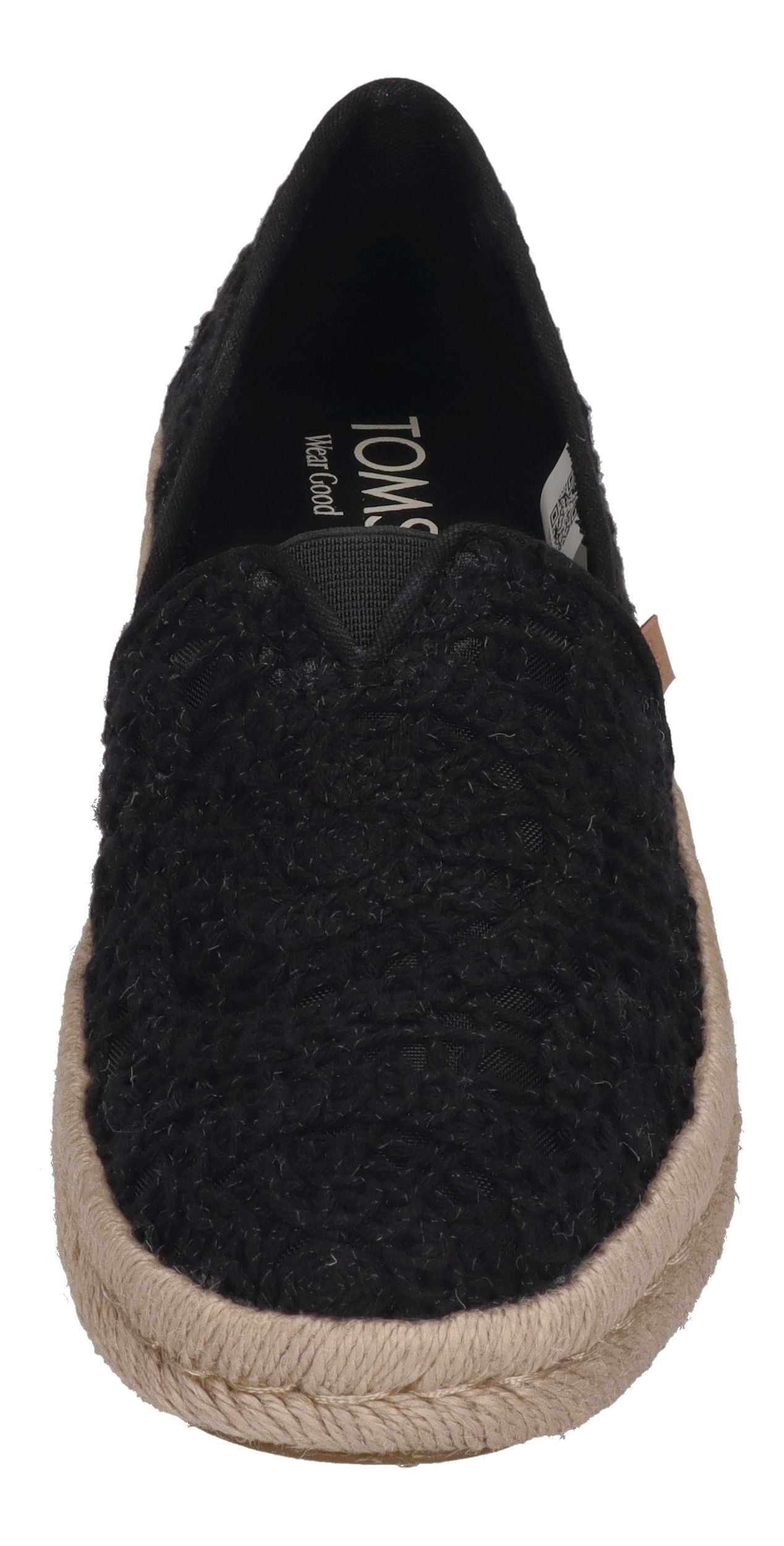 TOMS Damen - ALPARGATA ROPE 2.0 10021938 - black crochet lace