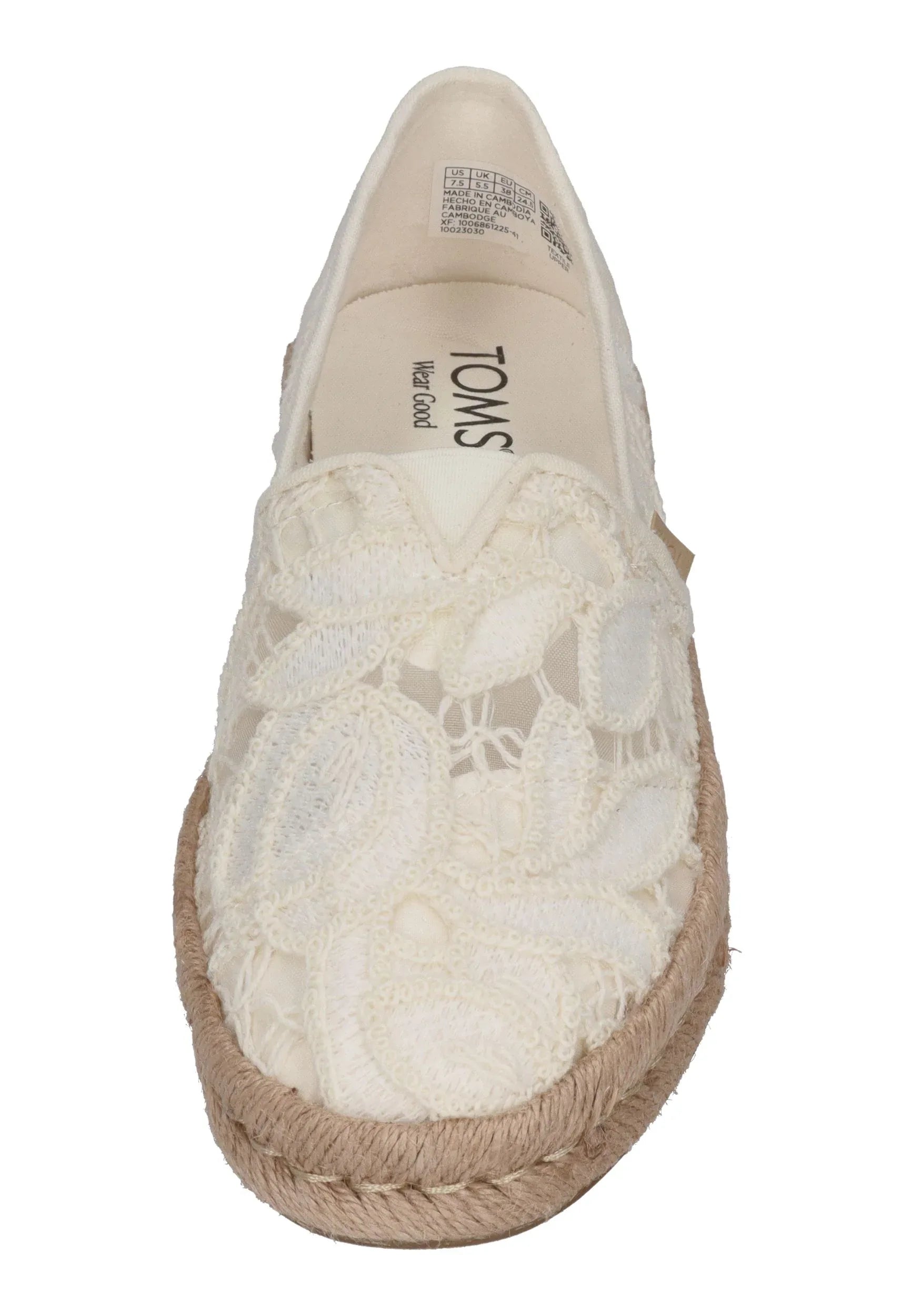 TOMS Damen Espadrilles ALPARGATA ROPE 2.0 10023030 egret floral crochet